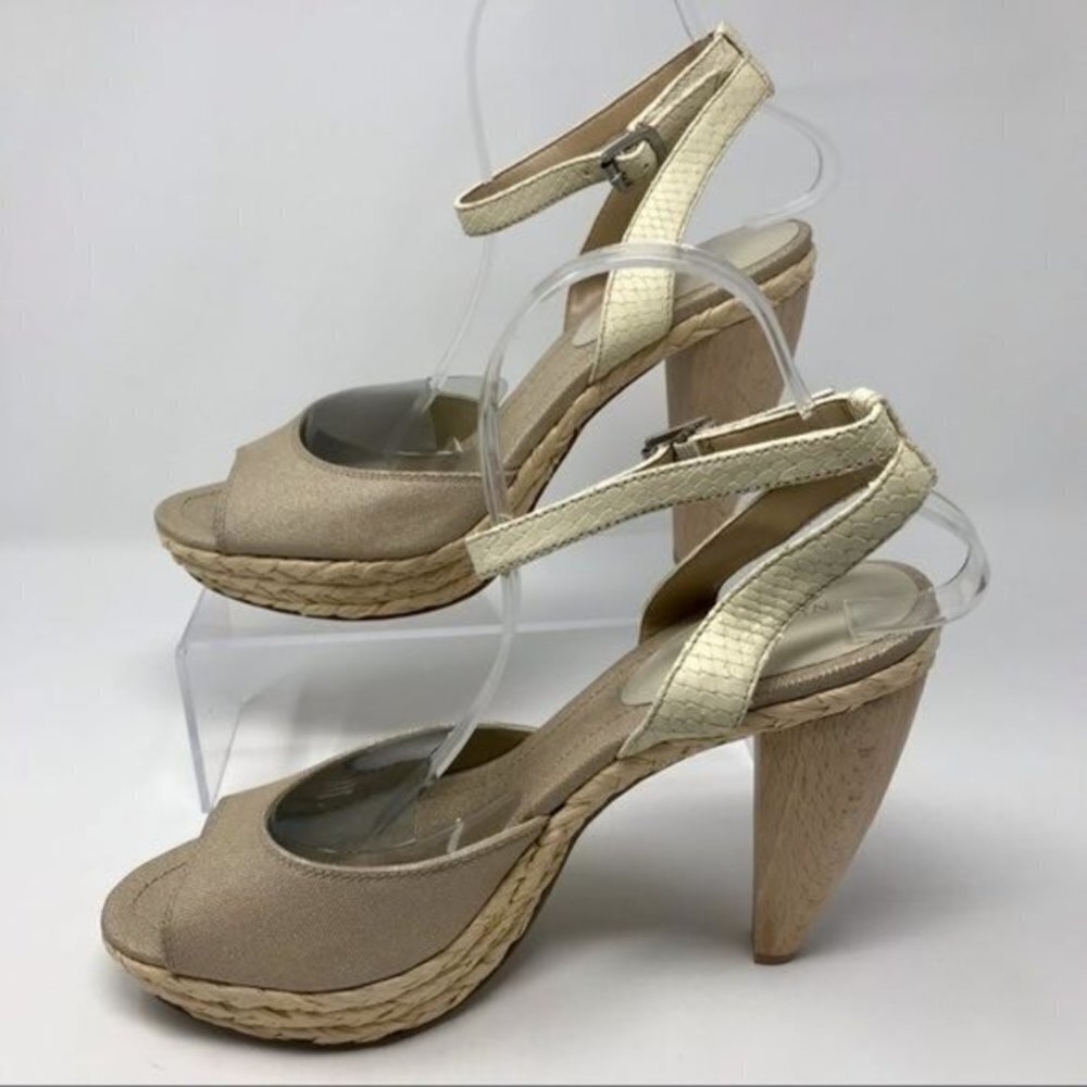 Nine West Casting Platform Sandals w/Reptile 10M - Picture 3 of 15